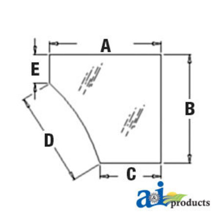 A & I PRODUCTS Glass, Door, Lower (LH) 41" x32.5" x2" A-T165336